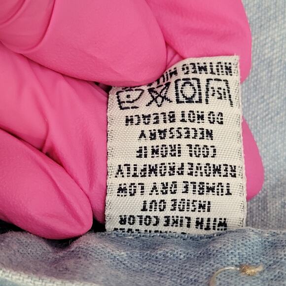 Vintage Y2K LEE Pittsburgh Button Shirt Large 25x31 Blue NFL - Picture 9 of 13